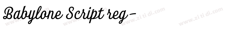 Babylone Script reg字体转换 Babylone Script reg字体转换